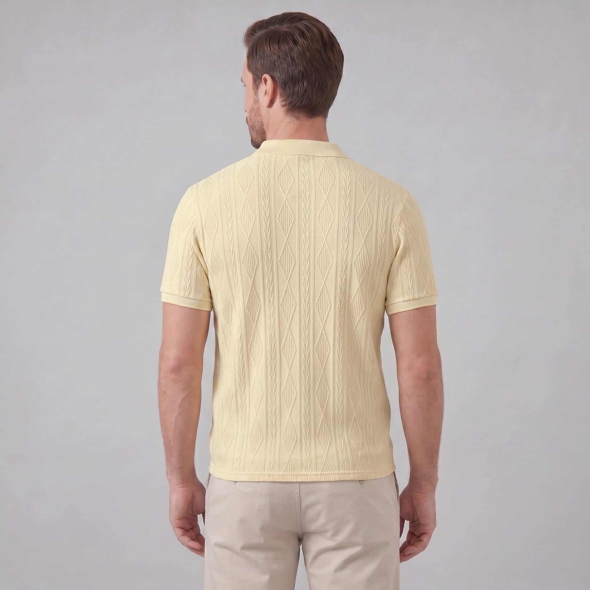 Herren Strickpolo mit Zopfmuster | Meinrad