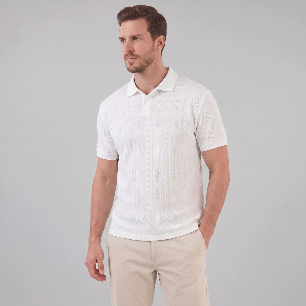 Herren Strickpolo mit Zopfmuster | Meinrad_9
