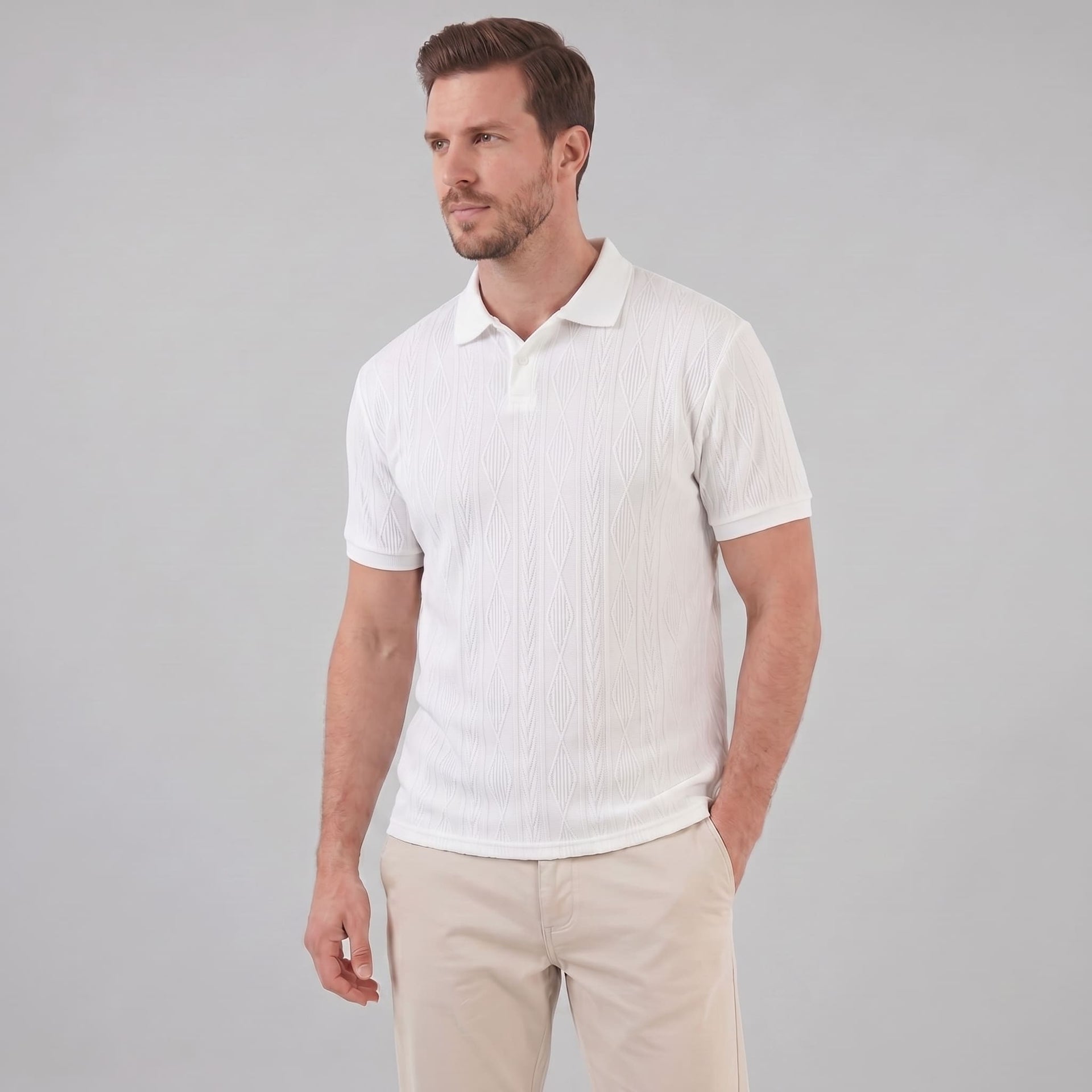 Herren Strickpolo mit Zopfmuster | Meinrad