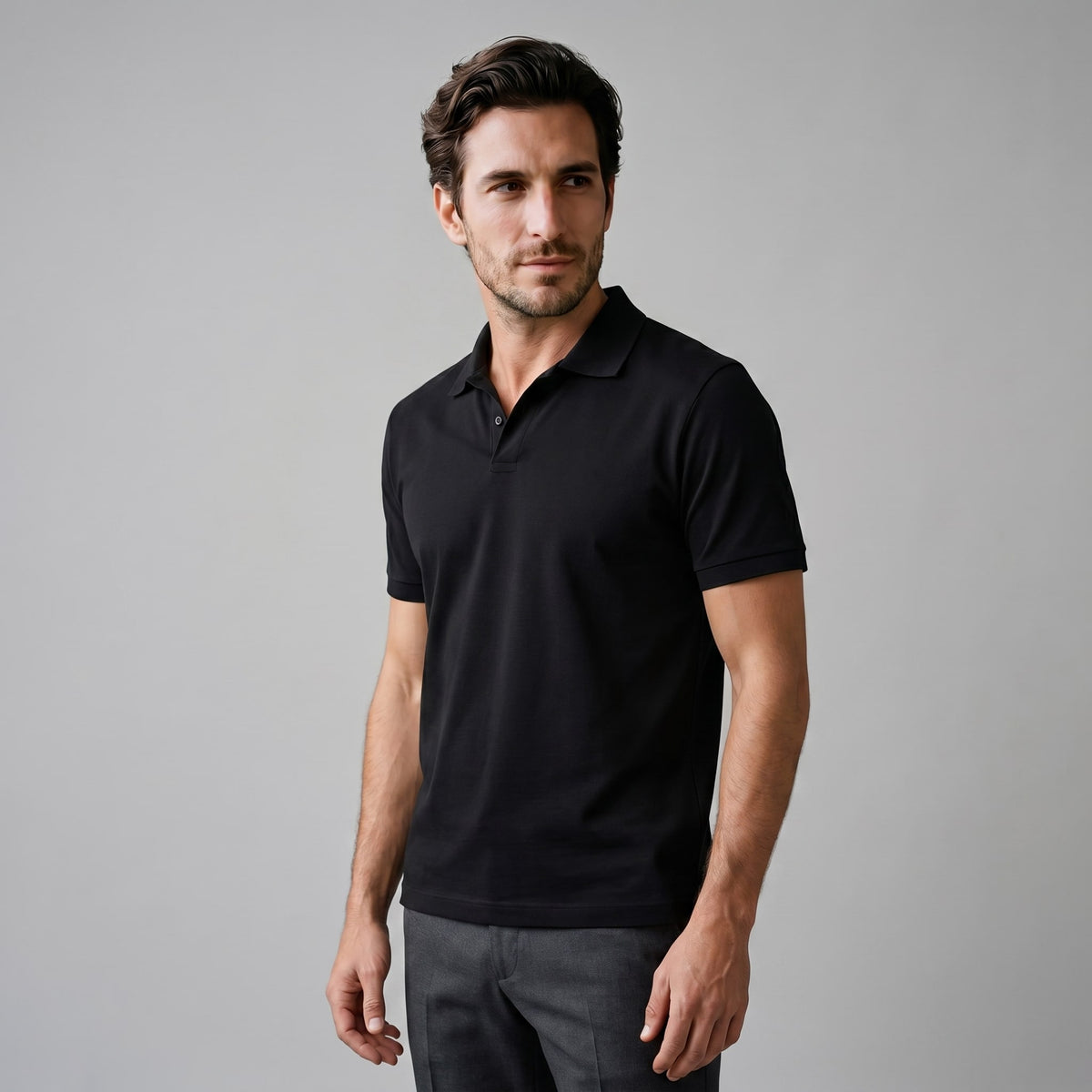 Herren Poloshirt mit offenem Kragen | Gert
