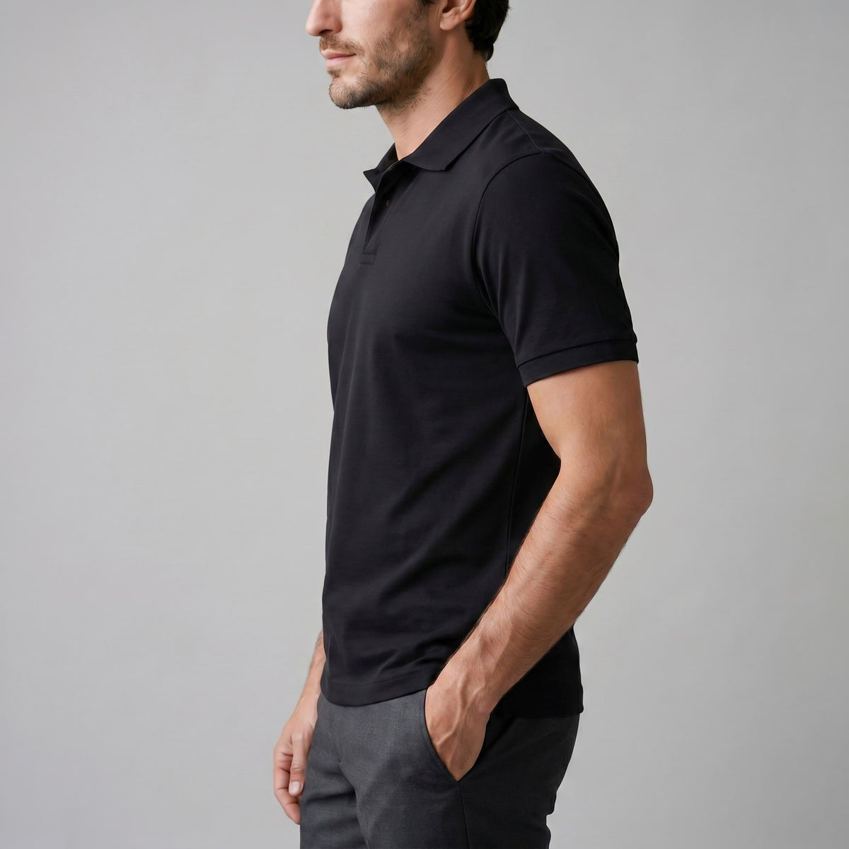 Herren Poloshirt mit offenem Kragen | Gert_14