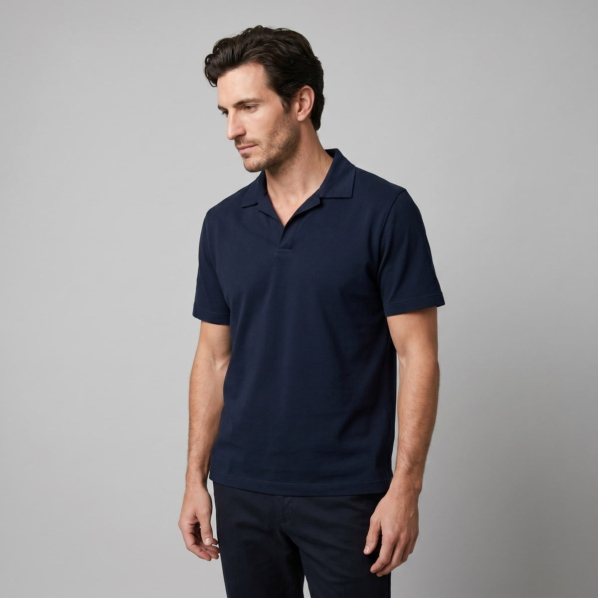 Herren Poloshirt mit offenem Kragen | Gert