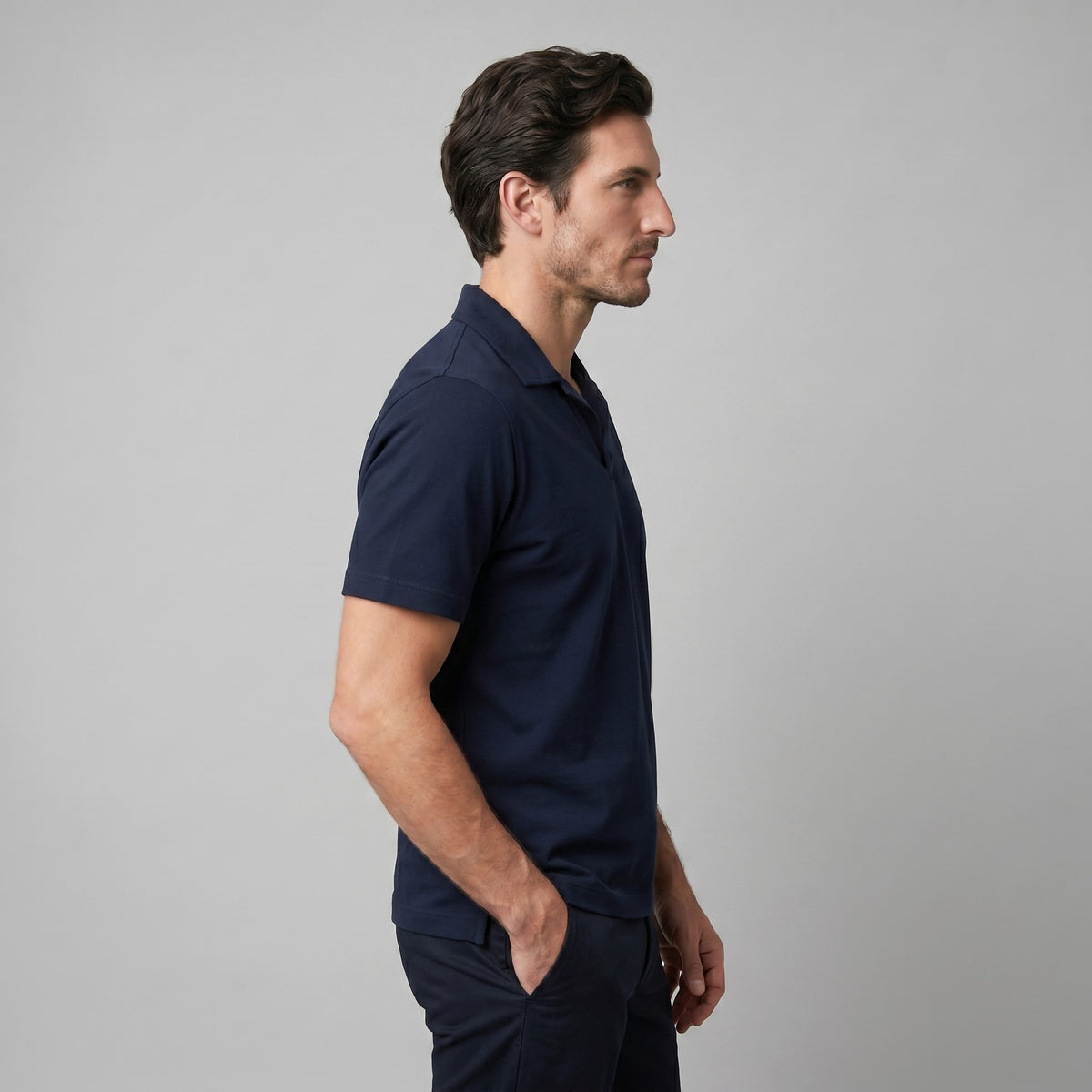 Herren Poloshirt mit offenem Kragen | Gert_6