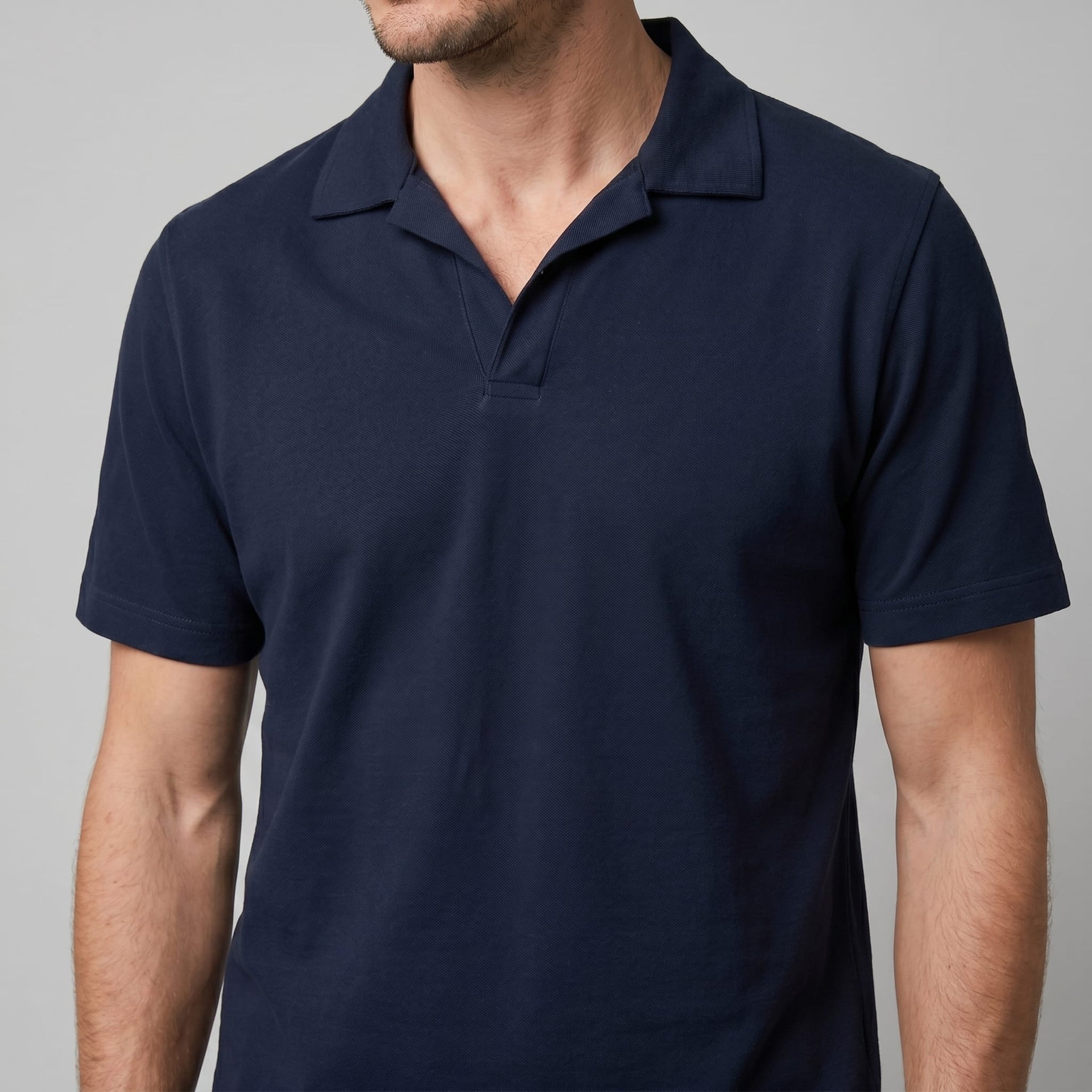 Herren Poloshirt mit offenem Kragen | Gert
