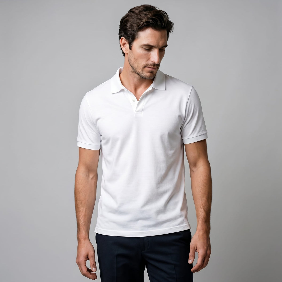 Herren Poloshirt mit offenem Kragen | Gert_9