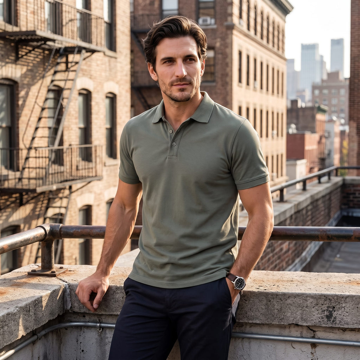 Herren Poloshirt mit formstabilem Kragen | Gisbert_6