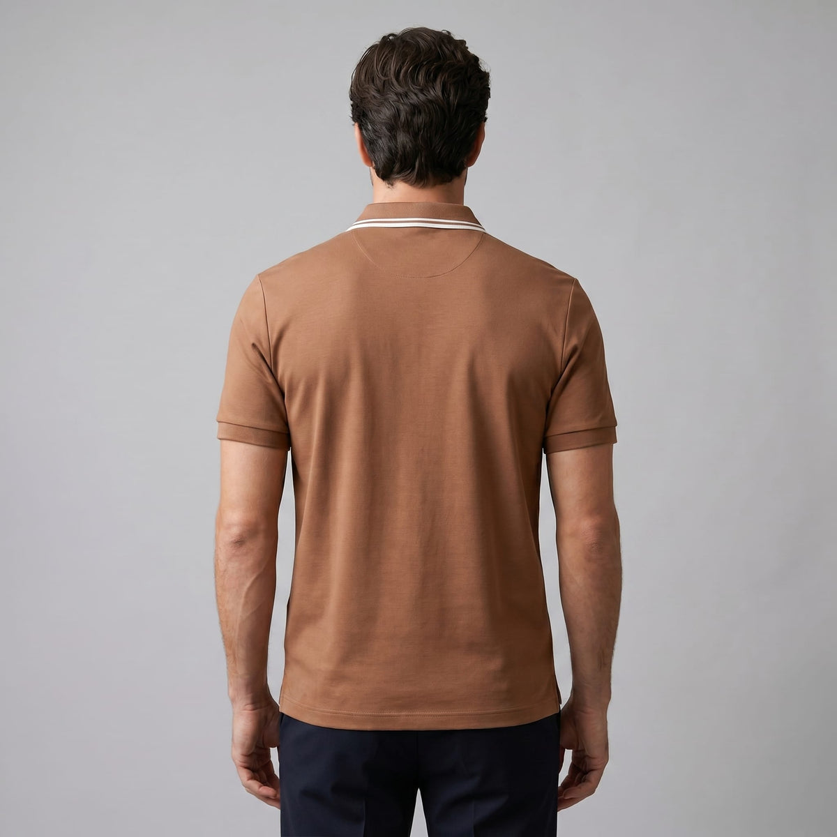 Herren Poloshirt mit Reißverschluss und Kontrastkragen | Gotthilf