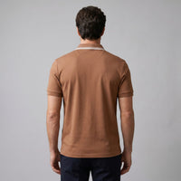 Herren Poloshirt mit Reißverschluss und Kontrastkragen | Gotthilf