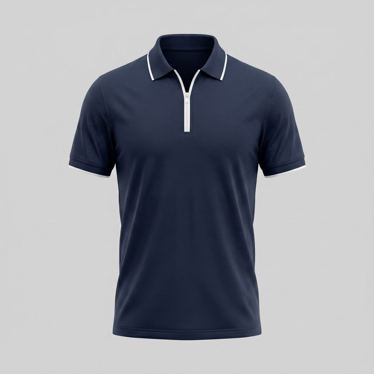 Herren Poloshirt mit Reißverschluss und Kontrastkragen | Gotthilf_16