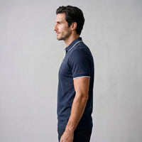Herren Poloshirt mit Reißverschluss und Kontrastkragen | Gotthilf