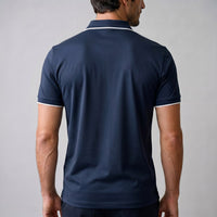 Herren Poloshirt mit Reißverschluss und Kontrastkragen | Gotthilf