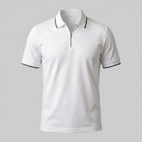 Herren Poloshirt mit Reißverschluss und Kontrastkragen | Gotthilf