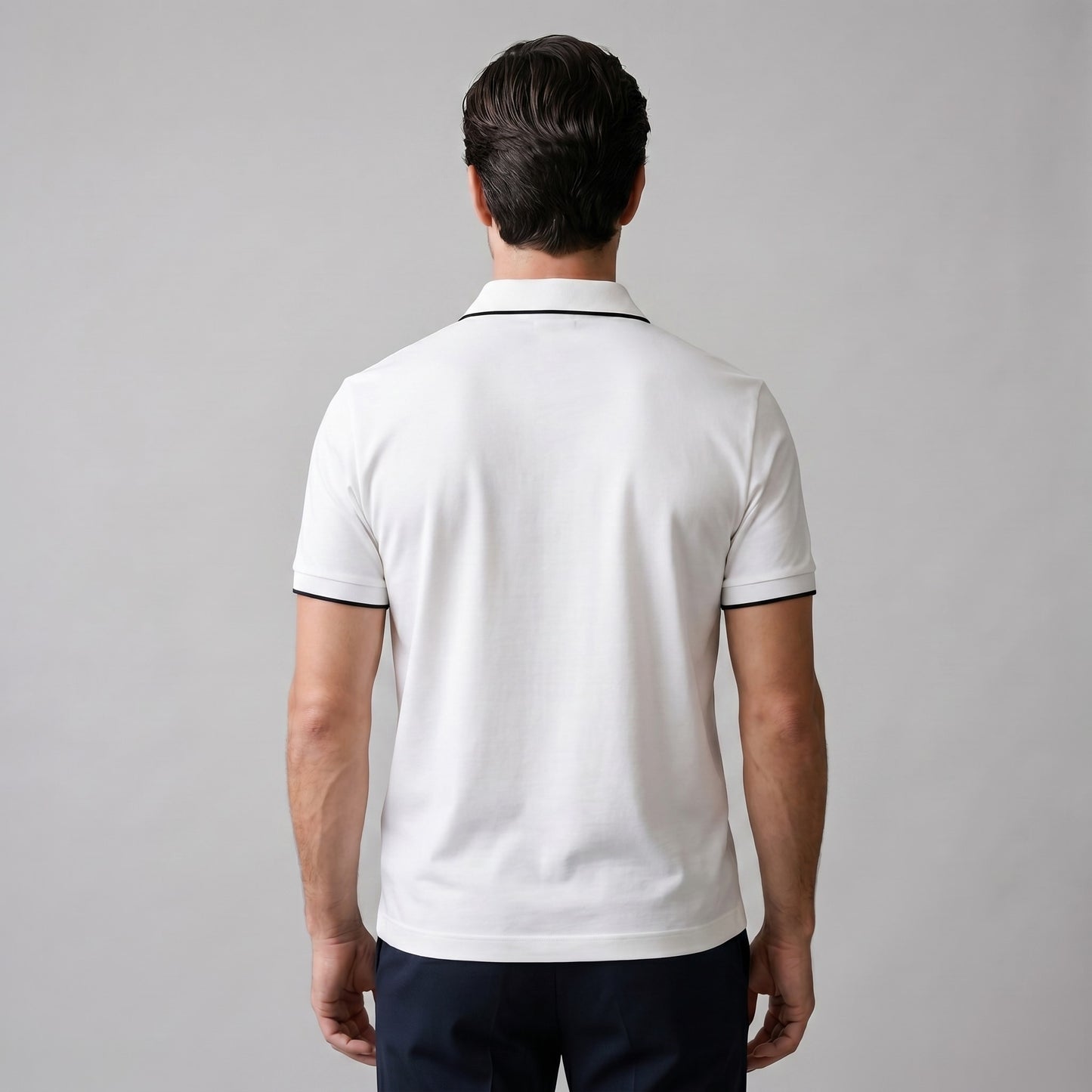 Herren Poloshirt mit Reißverschluss und Kontrastkragen | Gotthilf_4
