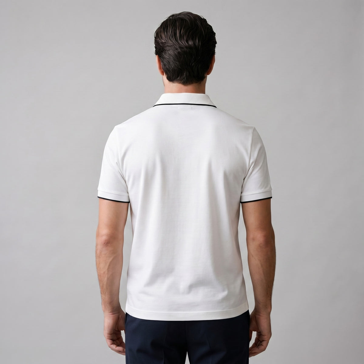 Herren Poloshirt mit Reißverschluss und Kontrastkragen | Gotthilf