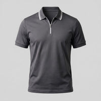 Herren Poloshirt mit Reißverschluss und Kontrastkragen | Gotthilf