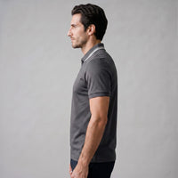 Herren Poloshirt mit Reißverschluss und Kontrastkragen | Gotthilf
