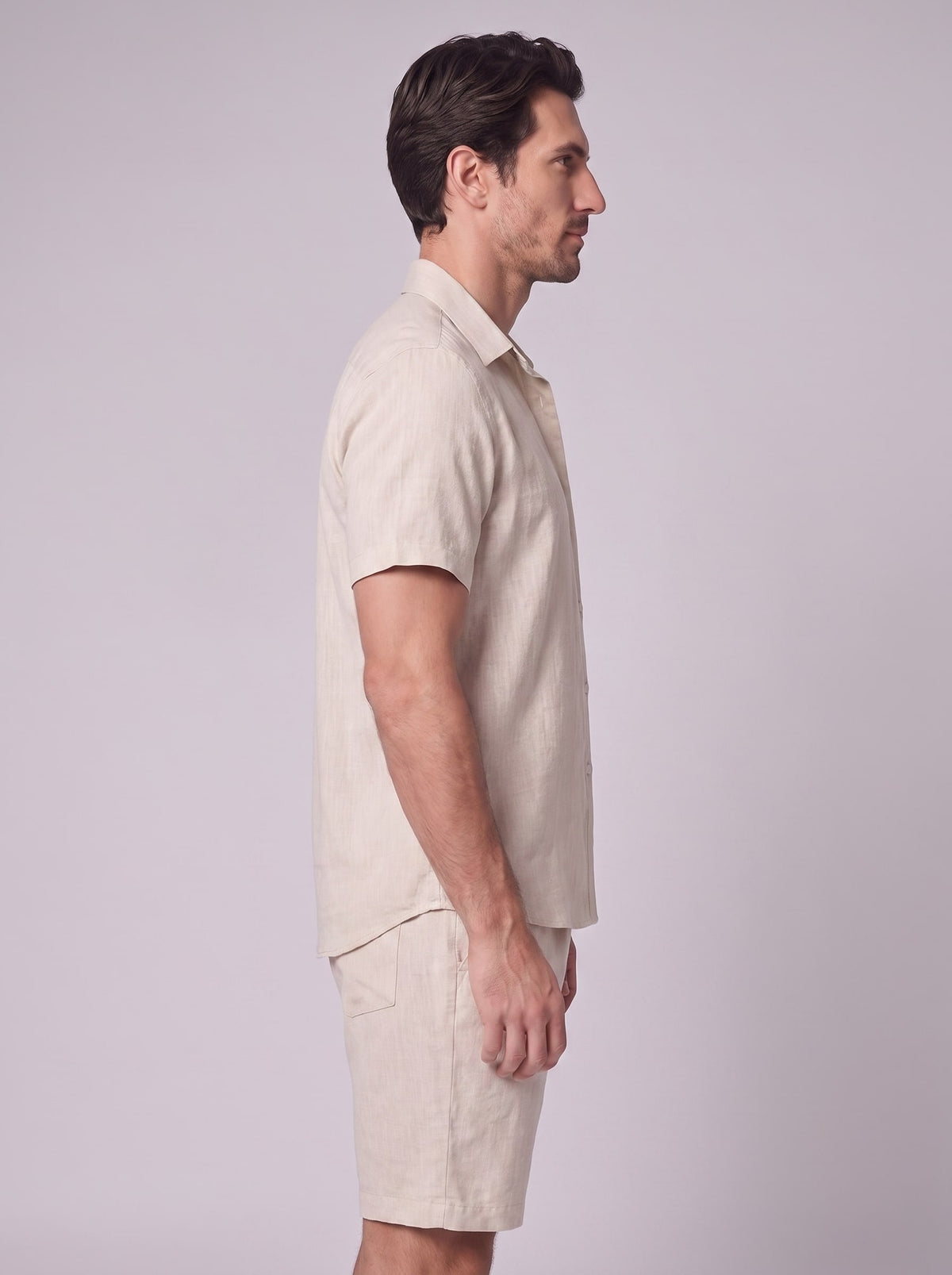 Herren Hemd-Shorts-Set Kurzarm mit Kentkragen | Daniel_10