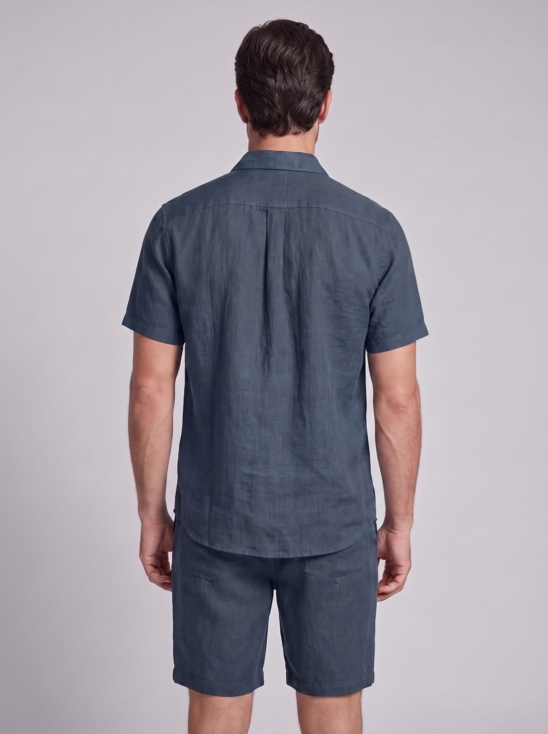 Herren Hemd-Shorts-Set Kurzarm mit Kentkragen | Daniel