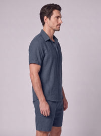 Herren Hemd-Shorts-Set Kurzarm mit Kentkragen | Daniel
