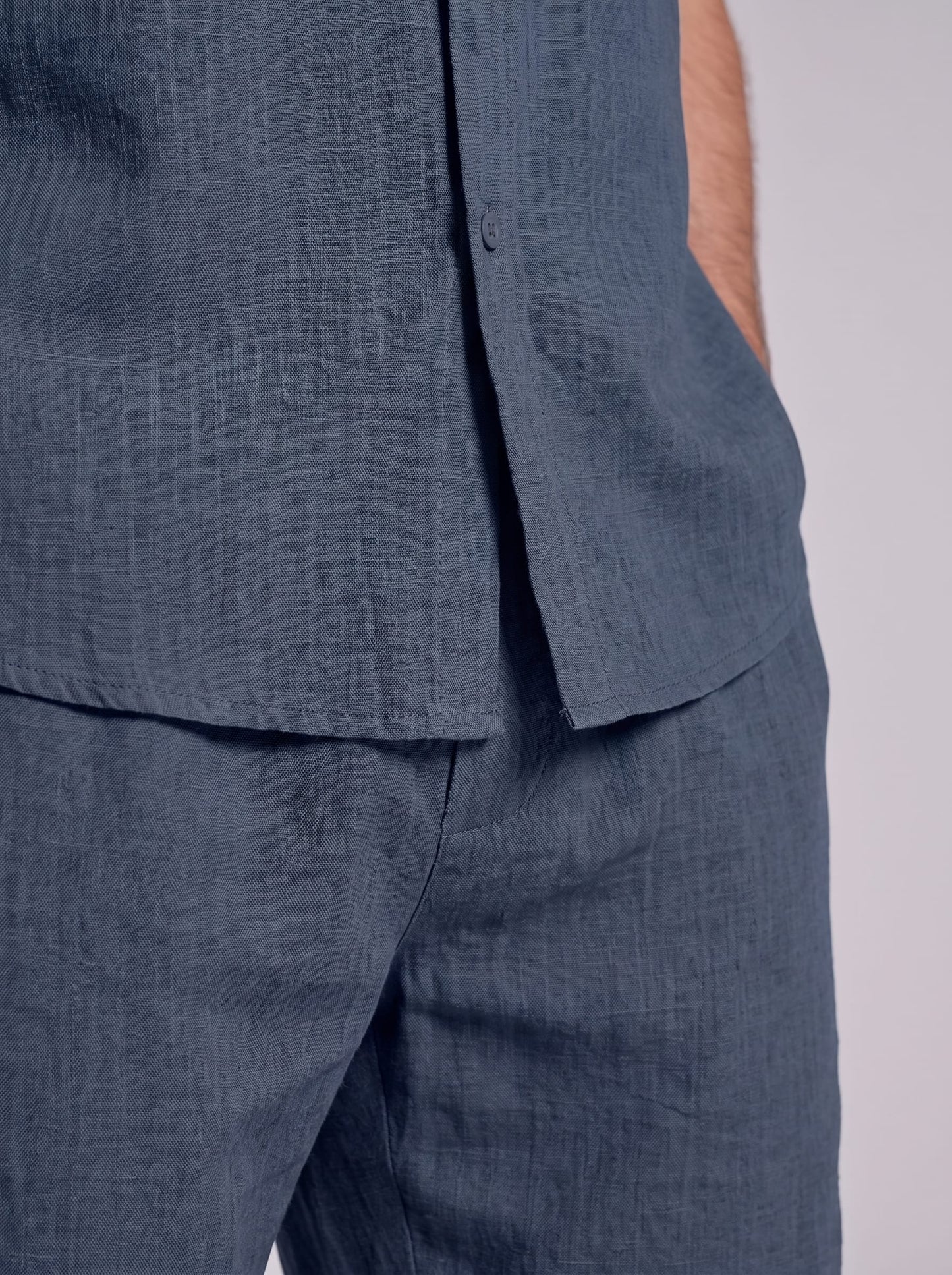 Herren Hemd-Shorts-Set Kurzarm mit Kentkragen | Daniel_17