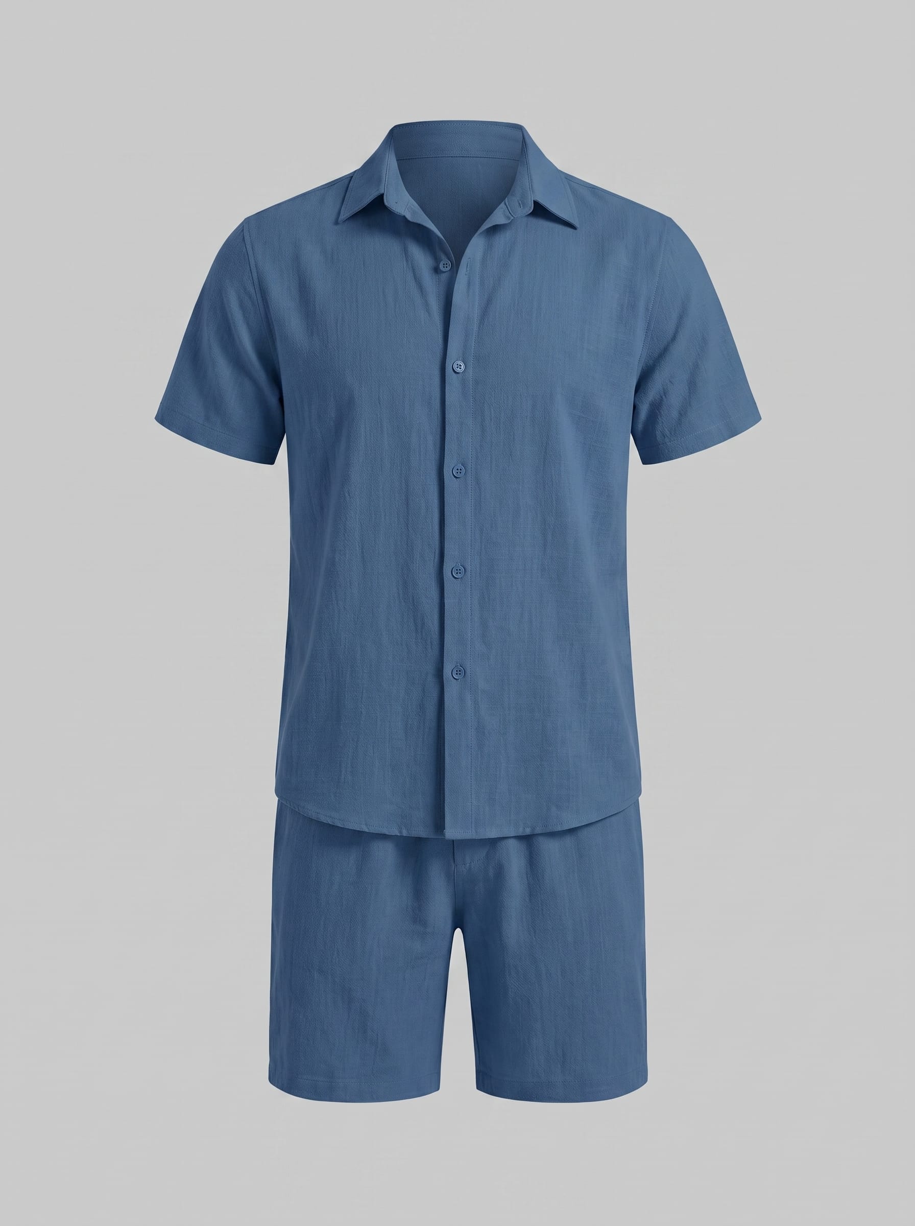 Herren Hemd-Shorts-Set Kurzarm mit Kentkragen | Daniel