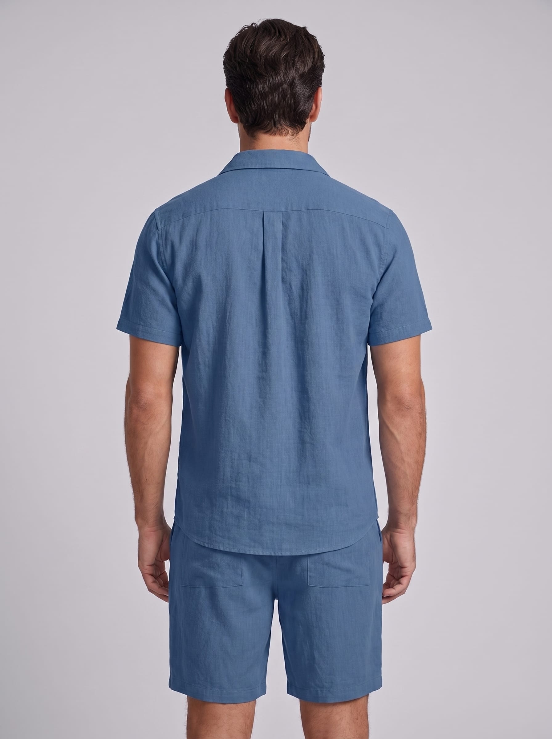 Herren Hemd-Shorts-Set Kurzarm mit Kentkragen | Daniel