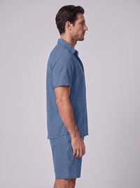 Herren Hemd-Shorts-Set Kurzarm mit Kentkragen | Daniel