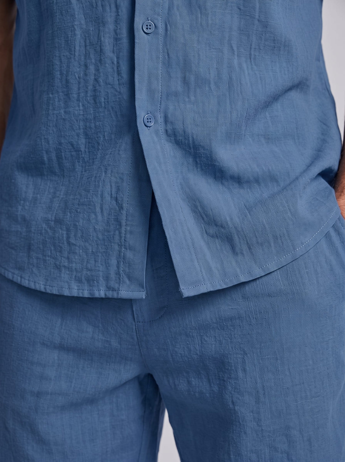 Herren Hemd-Shorts-Set Kurzarm mit Kentkragen | Daniel_23