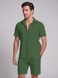 Herren Hemd-Shorts-Set Kurzarm mit Kentkragen | Daniel