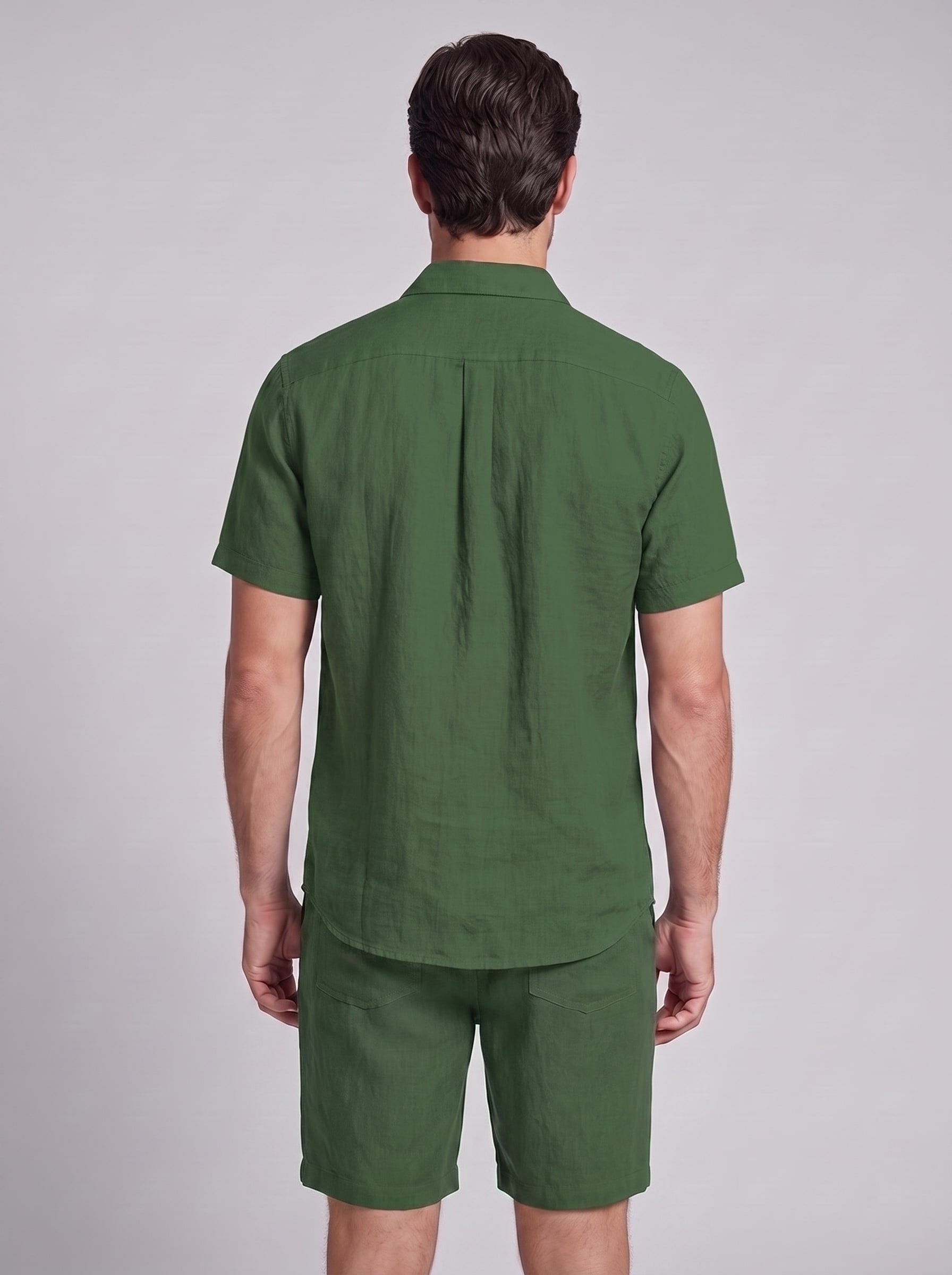 Herren Hemd-Shorts-Set Kurzarm mit Kentkragen | Daniel