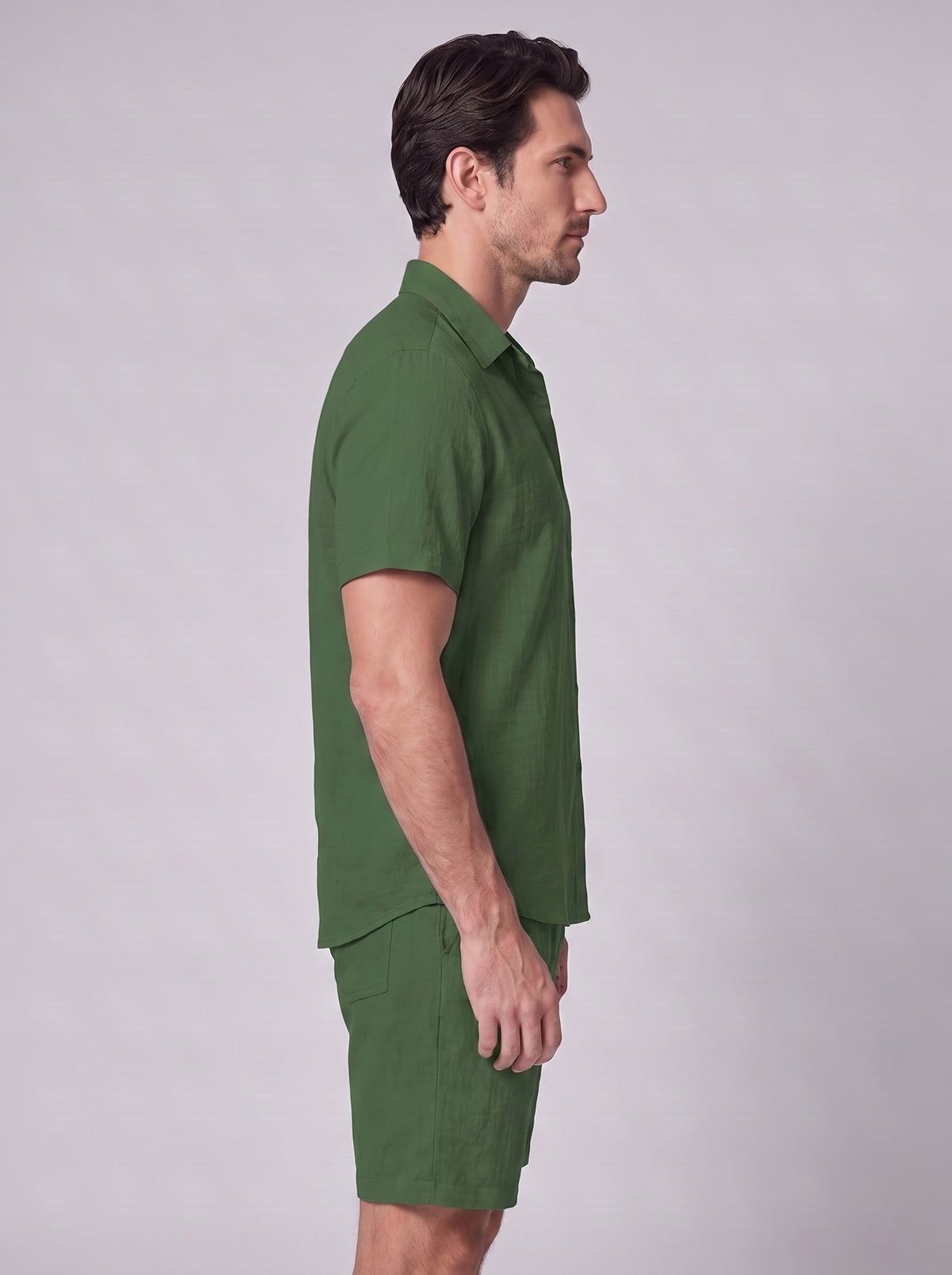 Herren Hemd-Shorts-Set Kurzarm mit Kentkragen | Daniel_28