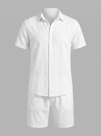 Herren Hemd-Shorts-Set Kurzarm mit Kentkragen | Daniel