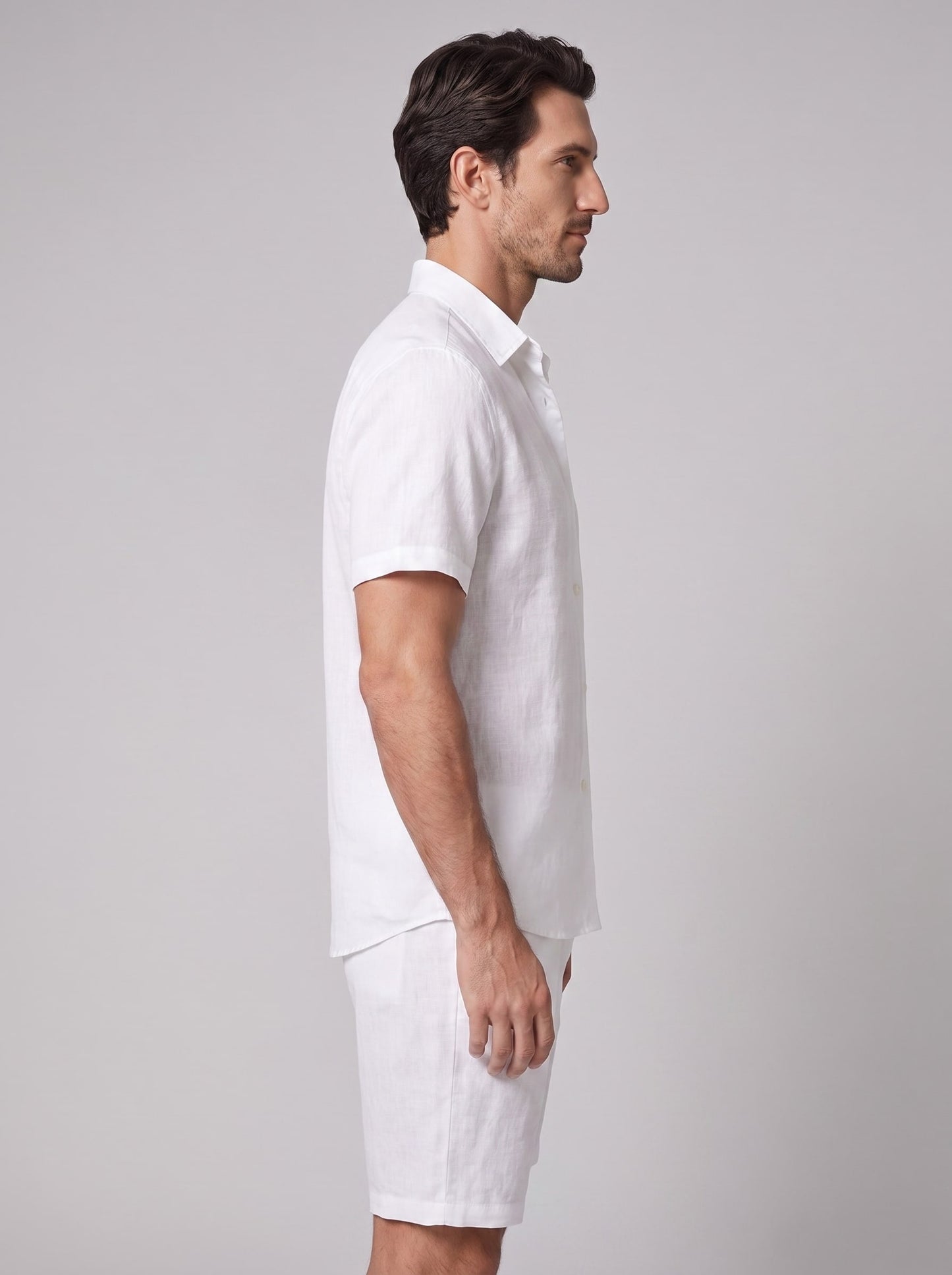 Herren Hemd-Shorts-Set Kurzarm mit Kentkragen | Daniel_34