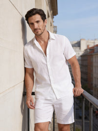 Herren Hemd-Shorts-Set Kurzarm mit Kentkragen | Daniel