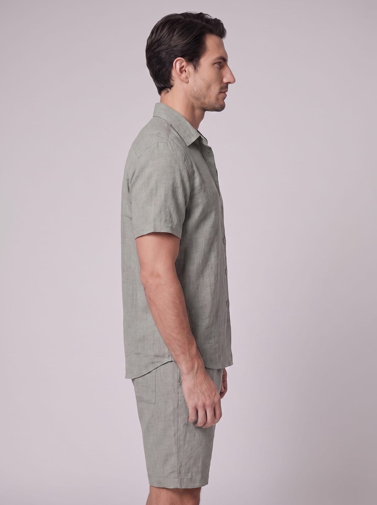 Herren Hemd-Shorts-Set Kurzarm mit Kentkragen | Daniel_40