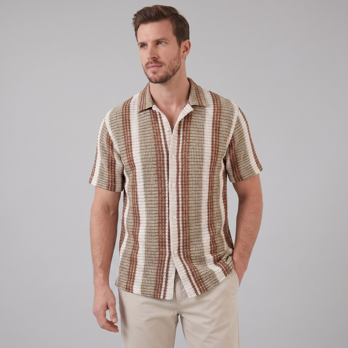 Herren Streifenhemd Regular Fit | Johannes
