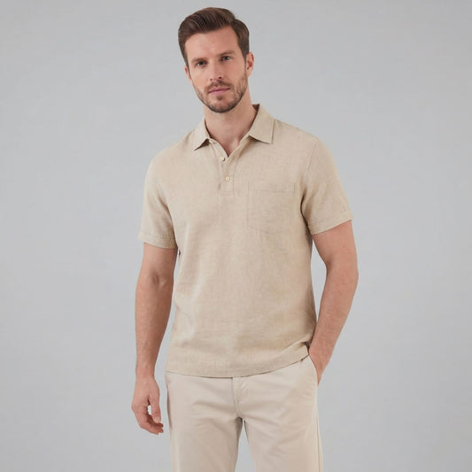 Herren Poloshirt mit Brusttasche und Knopfleiste | Gunter_1