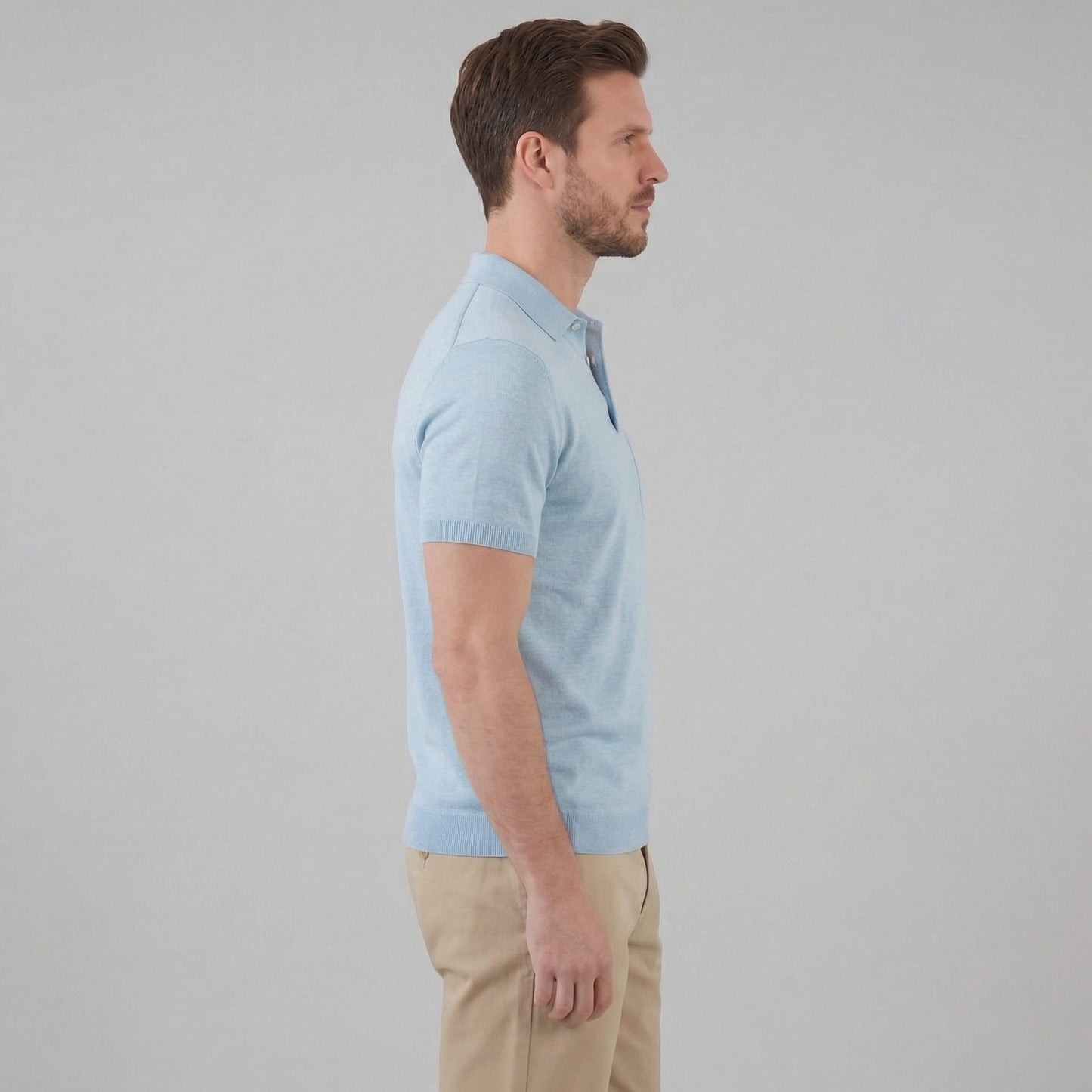 Herren Poloshirt mit Brusttasche und Knopfleiste | Gunter_7