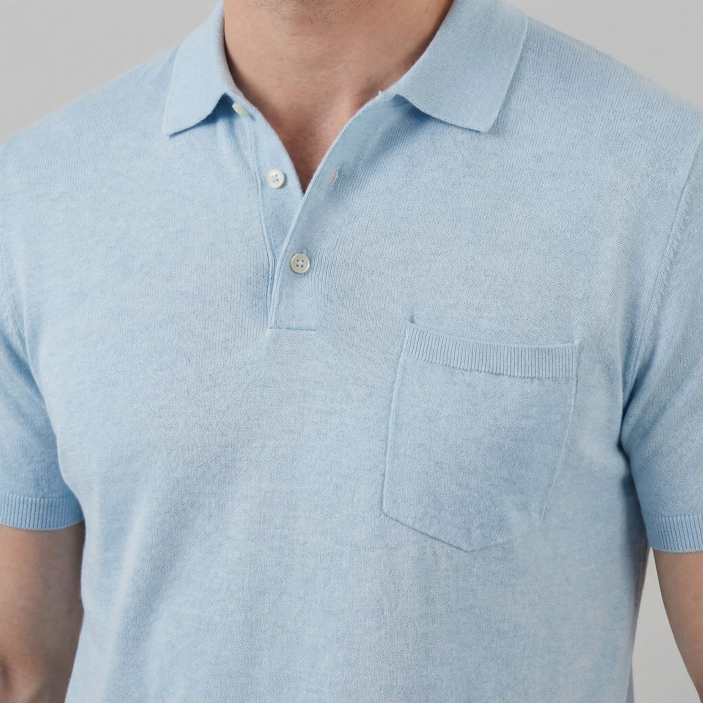 Herren Poloshirt mit Brusttasche und Knopfleiste | Gunter_9