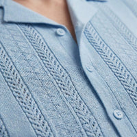 Herren Feinstrickhemd mit Lochmuster | Johann