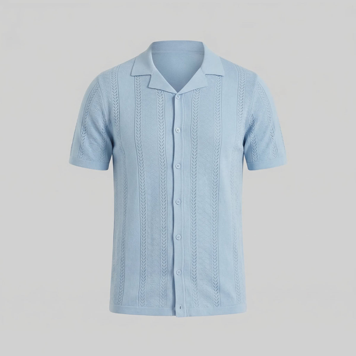 Herren Feinstrickhemd mit Lochmuster | Johann