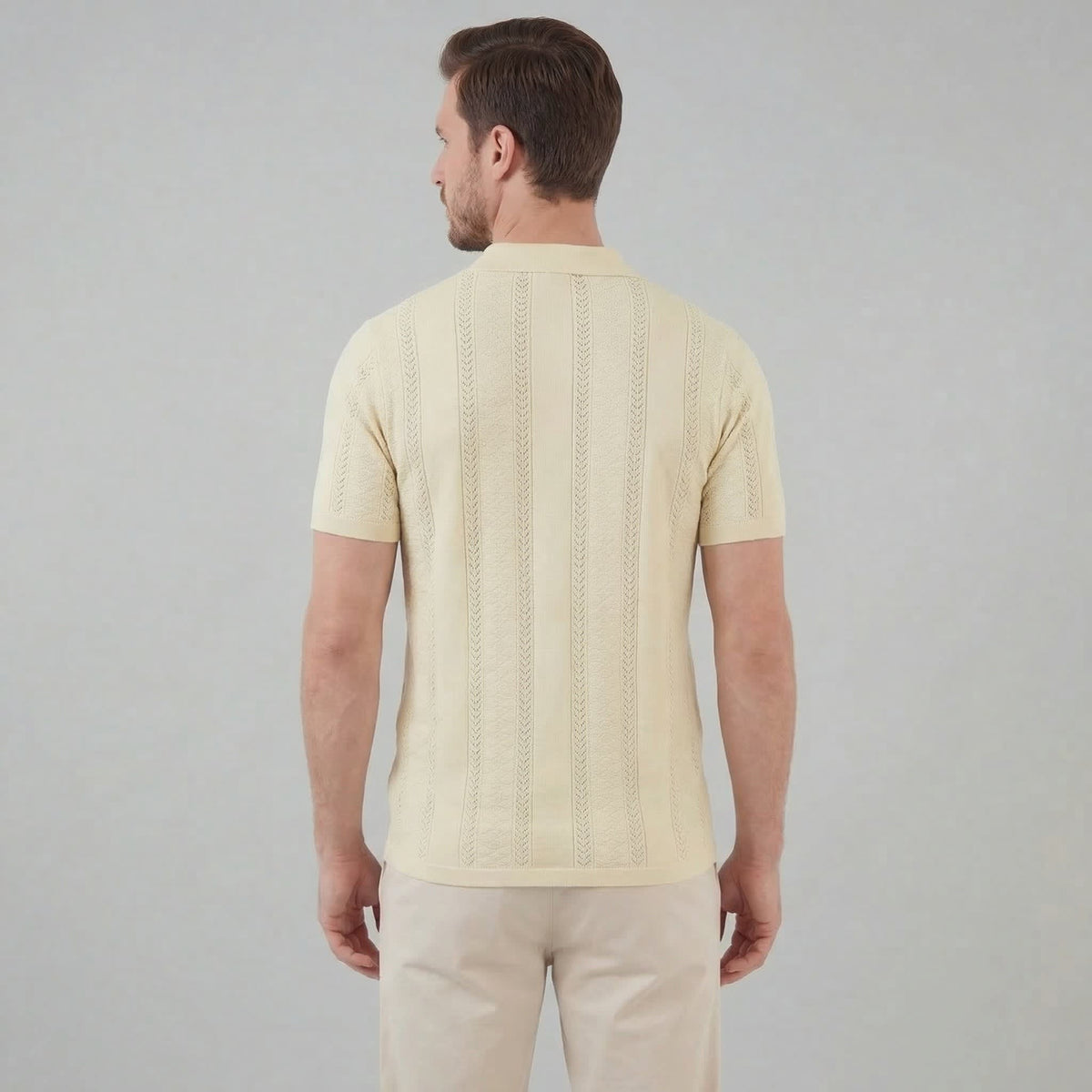 Herren Feinstrickhemd mit Lochmuster | Johann_3