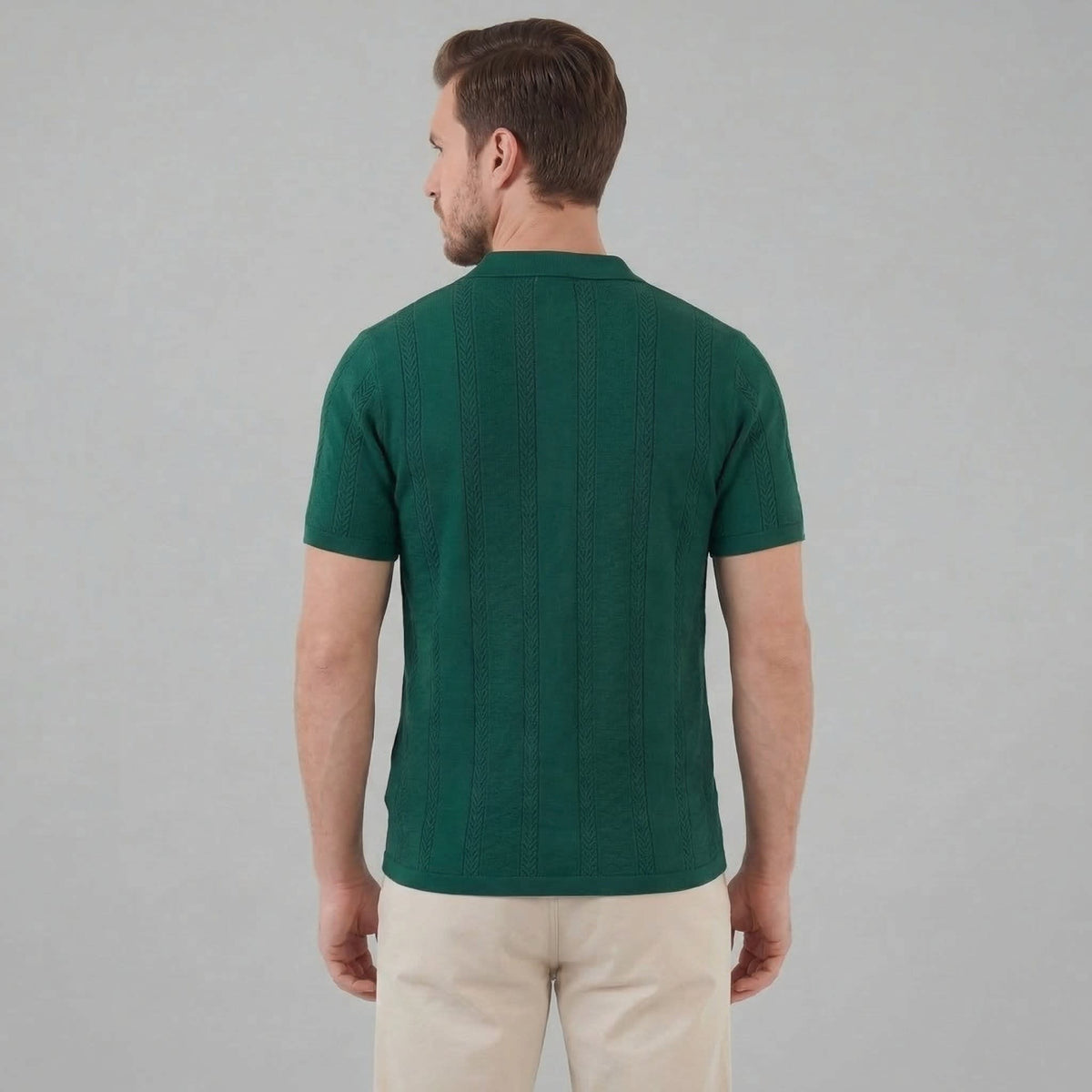 Herren Feinstrickhemd mit Lochmuster | Johann_7