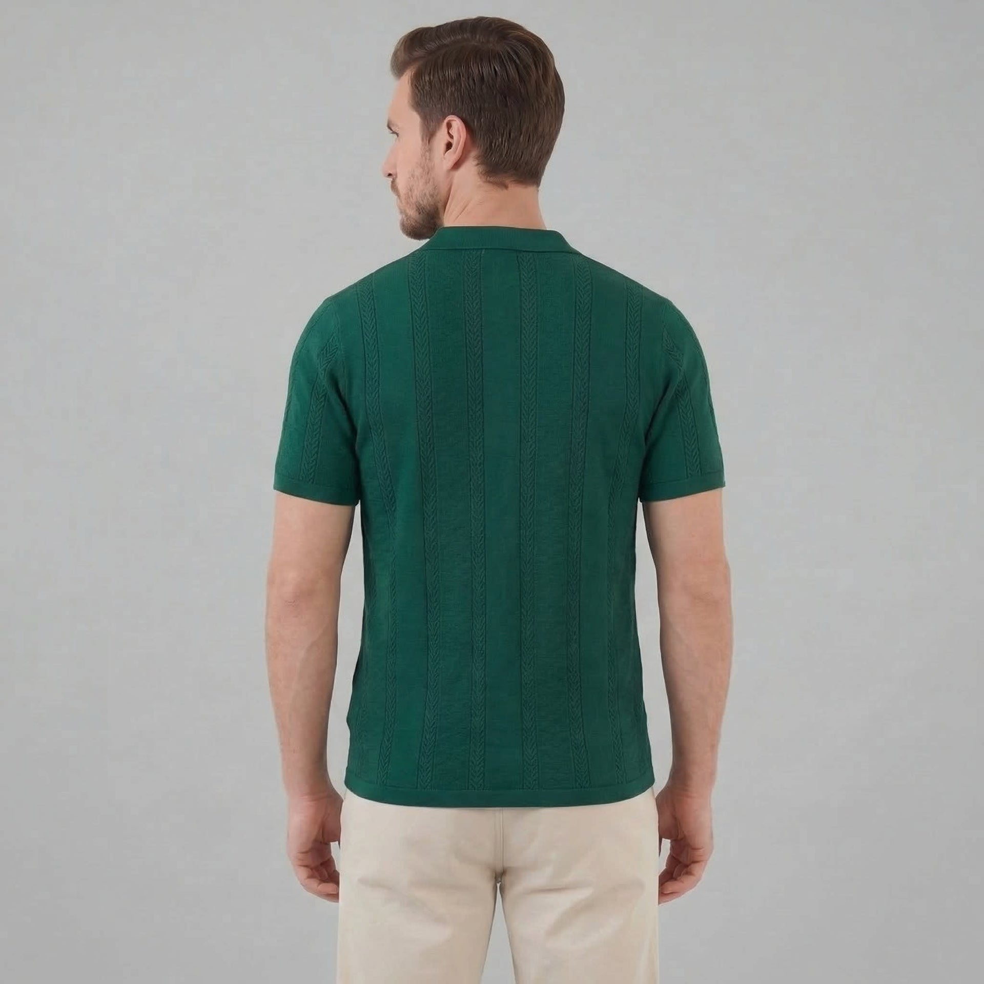 Herren Feinstrickhemd mit Lochmuster | Johann