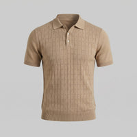 Herren Strickpoloshirt mit Ajourmuster | Gunther