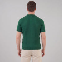 Herren Strickpoloshirt mit Ajourmuster | Gunther