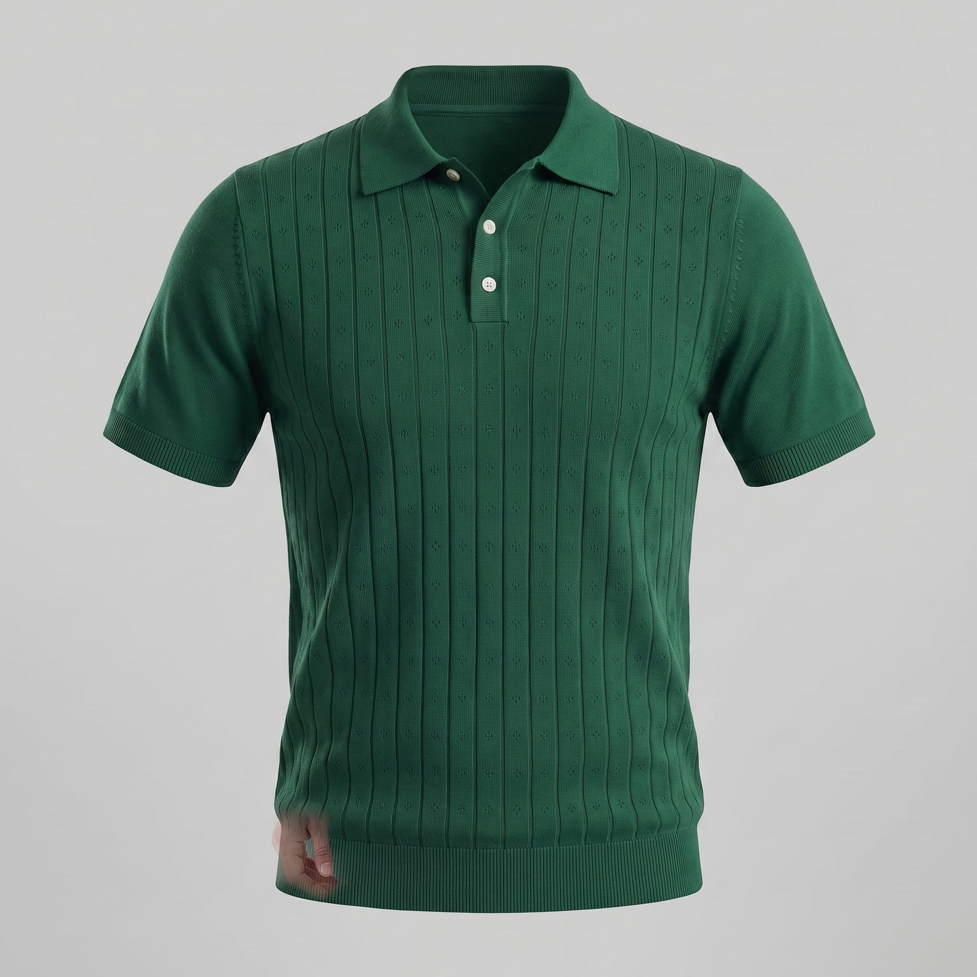 Herren Strickpoloshirt mit Ajourmuster | Gunther