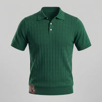 Herren Strickpoloshirt mit Ajourmuster | Gunther