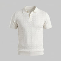 Herren Strickpoloshirt mit Ajourmuster | Gunther