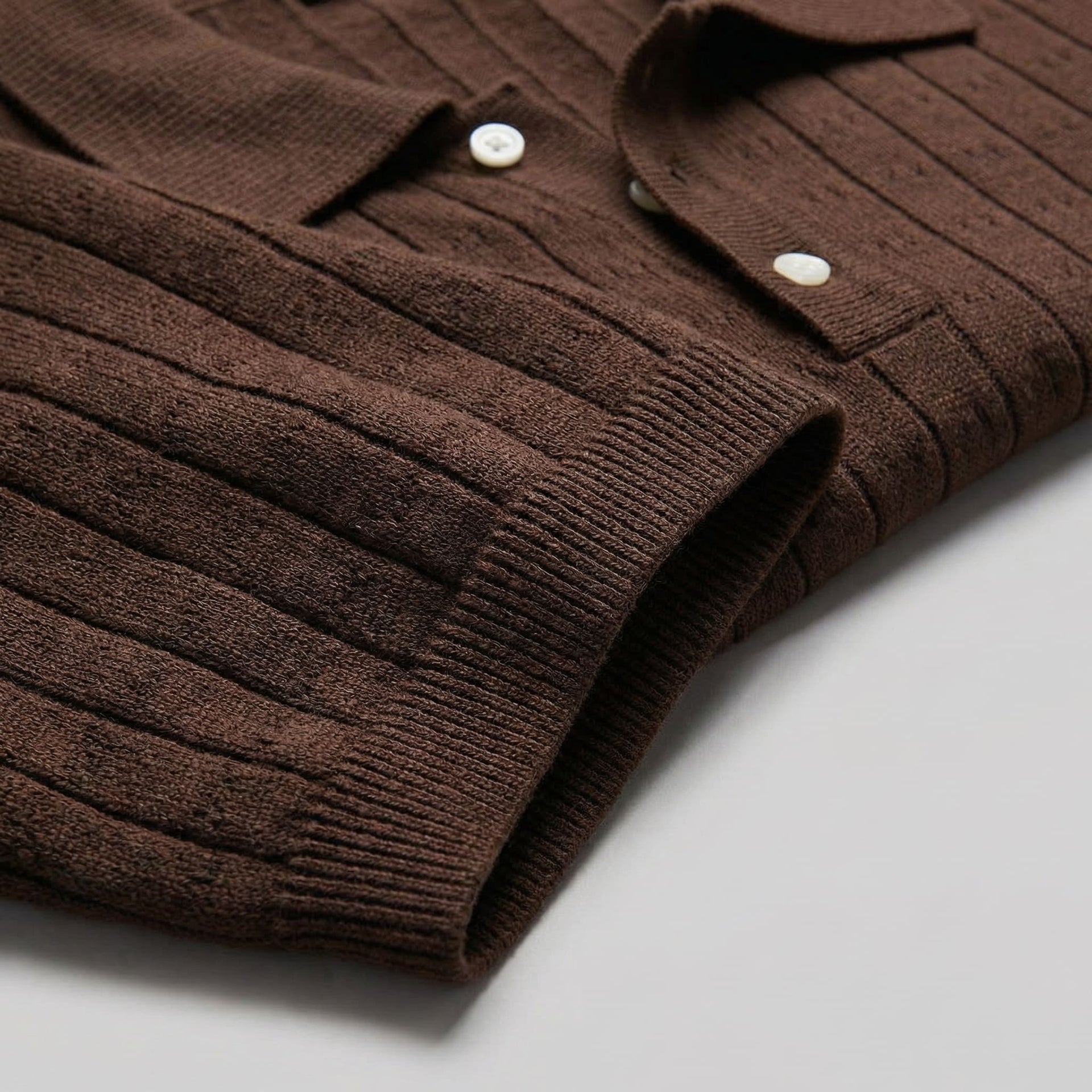 Herren Strickpoloshirt mit Ajourmuster | Gunther